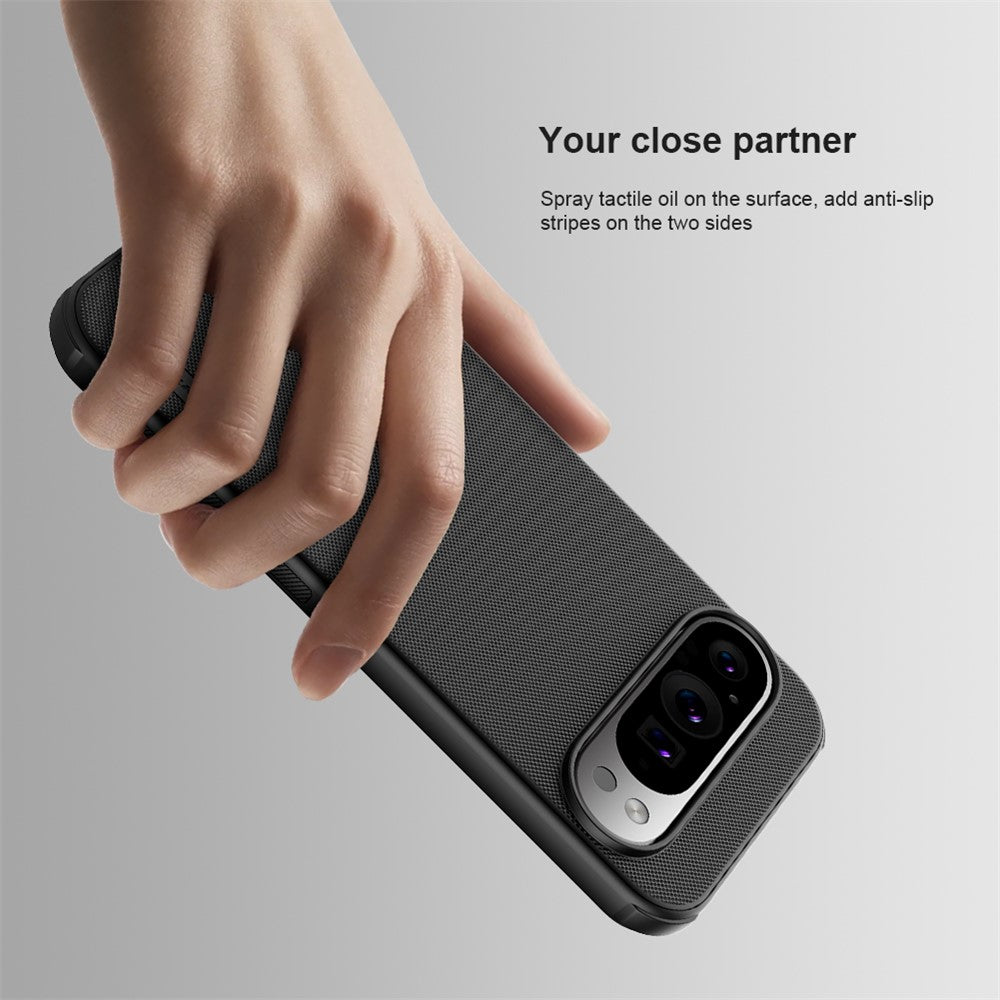 Frosted Shield Pro for Google Pixel 9 / Pixel 9 Pro Magnetic Phone Case PC+TPU Cover - Black