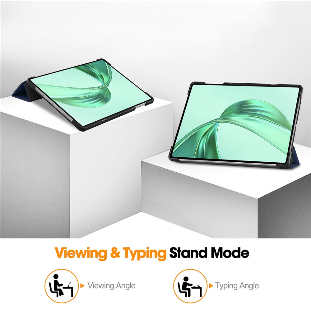 For Honor Pad X8a Case Leather Stand Tablet Cover - Dark Blue