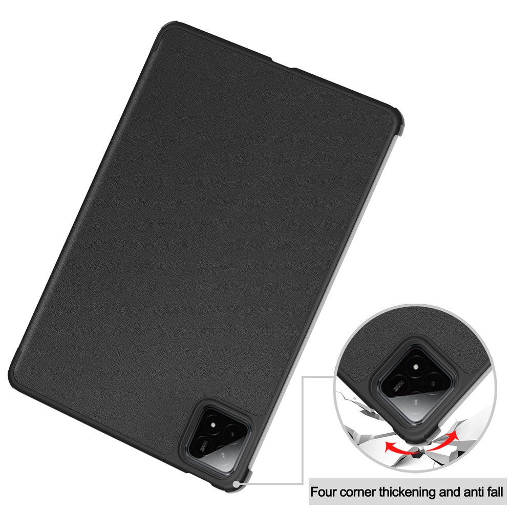 For Xiaomi Pad 8 Pro / Pad 8 / Pad 7 Pro / Pad 7 Case Leather Stand Tablet Cover - Black