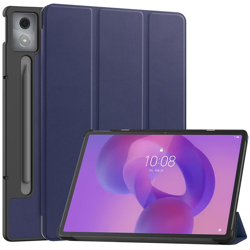 For Lenovo Idea Tab Pro Case Leather Stand Tablet Cover - Dark Blue