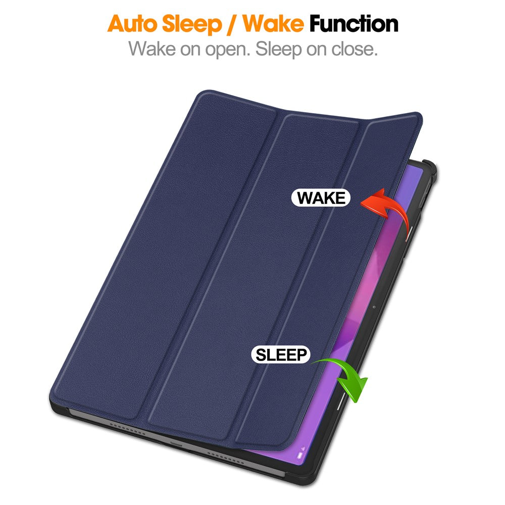 For Lenovo Idea Tab Pro Case Leather Stand Tablet Cover - Dark Blue