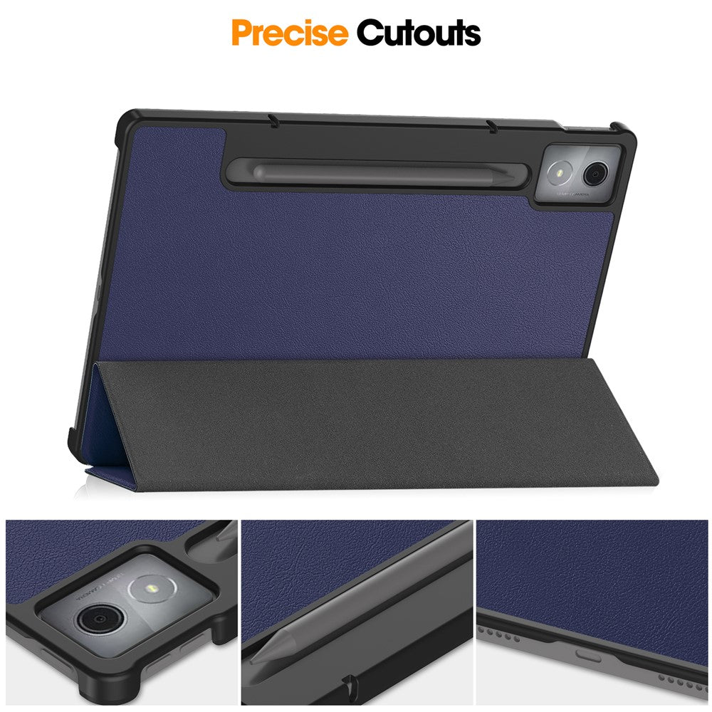 For Lenovo Idea Tab Pro Case Leather Stand Tablet Cover - Dark Blue