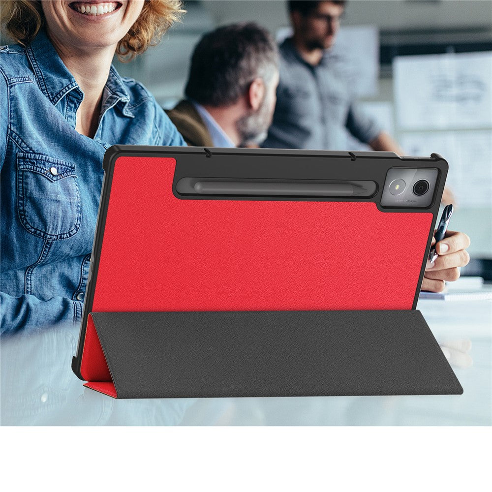 For Lenovo Idea Tab Pro Case Leather Stand Tablet Cover - Red