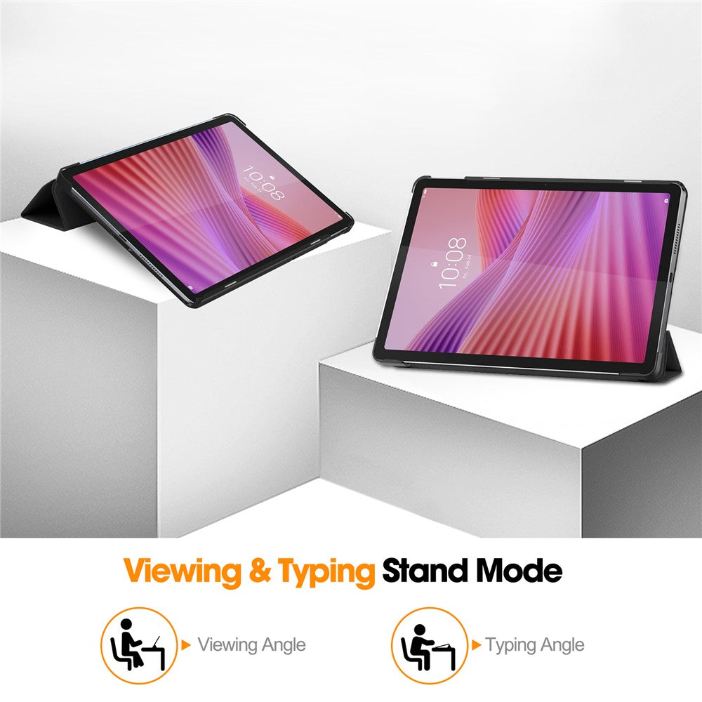 For Lenovo Tab TB311FU Case Leather Stand Tablet Cover - Black