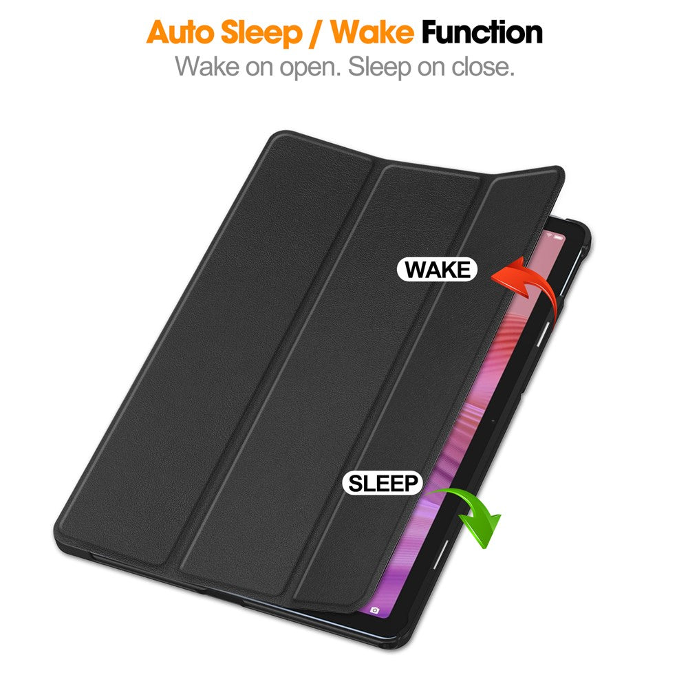 For Lenovo Tab TB311FU Case Leather Stand Tablet Cover - Black