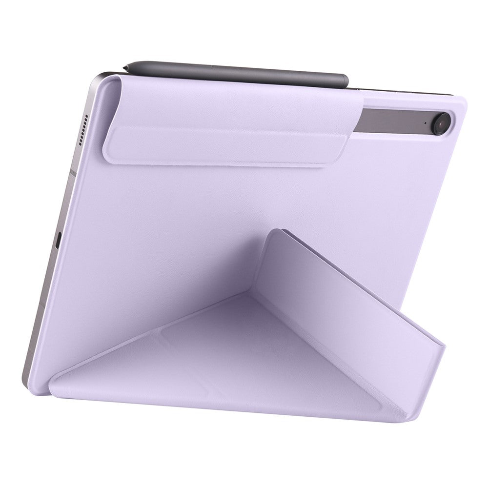 Magnetic Tablet Case For Samsung Galaxy Tab S11 / S10 Lite / S10 FE / S9 FE / S9 PC + PU Leather Origami Stand Cover - Purple