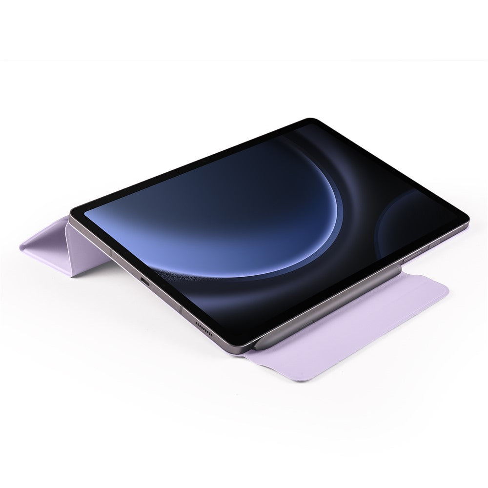 Magnetic Tablet Case For Samsung Galaxy Tab S11 / S10 Lite / S10 FE / S9 FE / S9 PC + PU Leather Origami Stand Cover - Purple
