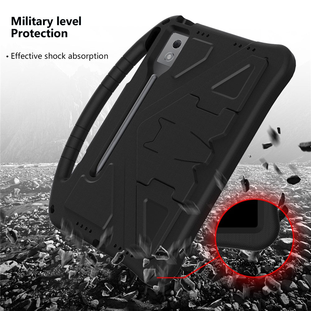 For Lenovo Idea Tab Pro (TB-373FU) Case EVA Tablet Cover with Handle Kickstand Children Friendly - Black