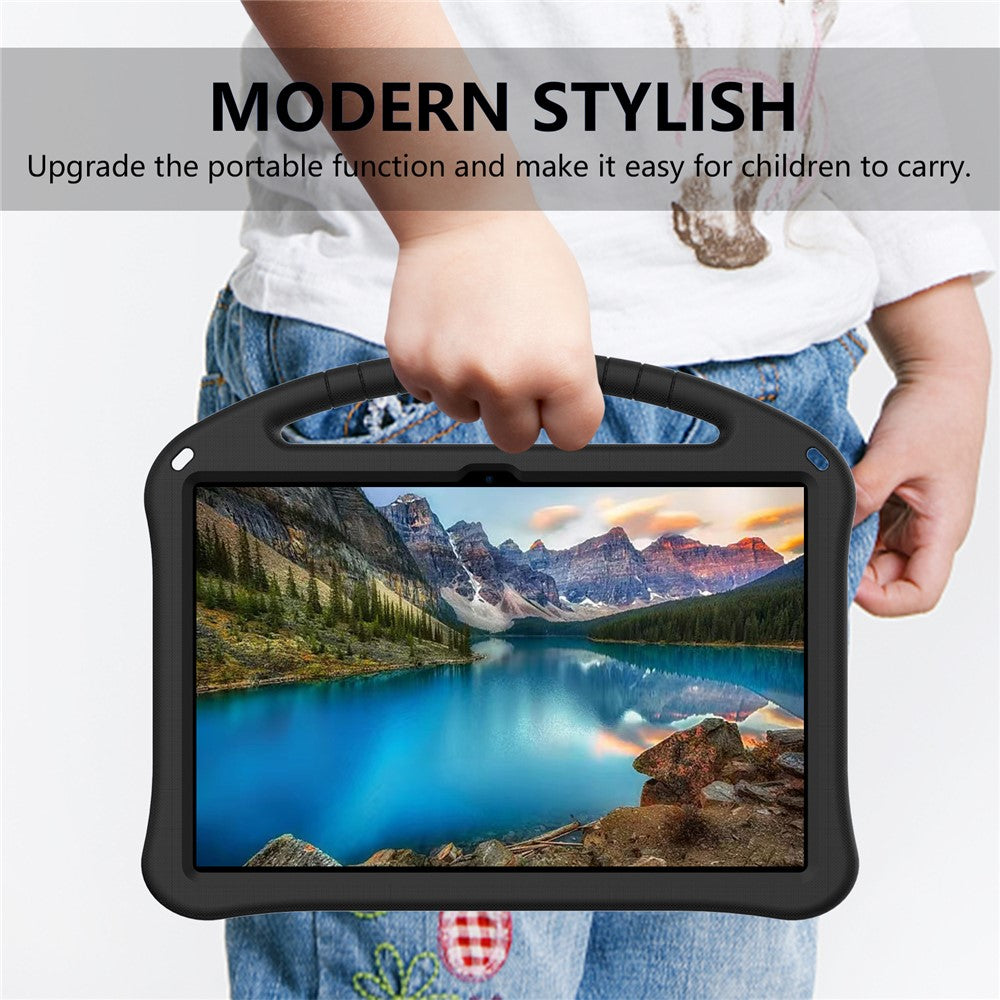 For Lenovo Idea Tab Pro (TB-373FU) Case EVA Tablet Cover with Handle Kickstand Children Friendly - Black