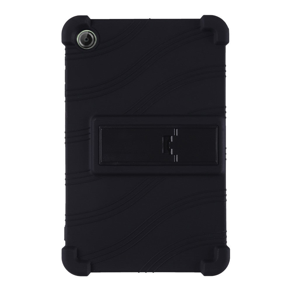 For Lenovo Tab K9 / Tab One Silicone Case with Kickstand Rugged Protective Cover - Black