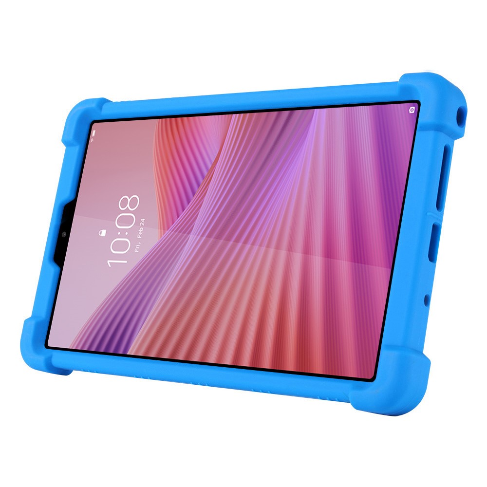 For Lenovo Tab K9 / Tab One Silicone Case with Kickstand Rugged Protective Cover - Black