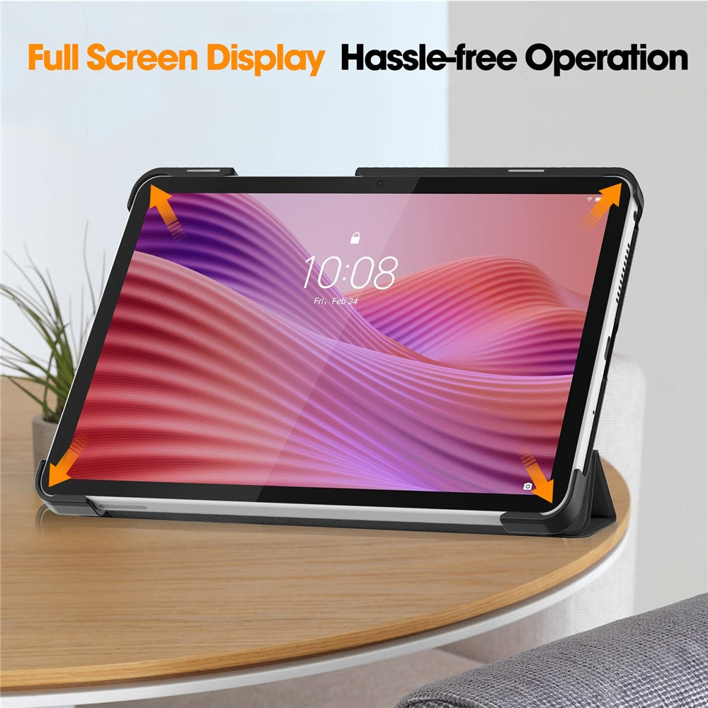 For Lenovo Tab K9 / Tab One Case Leather Stand Tablet Cover - Black