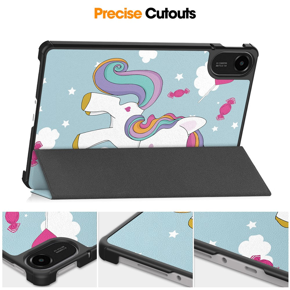 For Xiaomi Redmi Pad 2 Case Pattern Print Leather Stand Tablet Cover - Horse