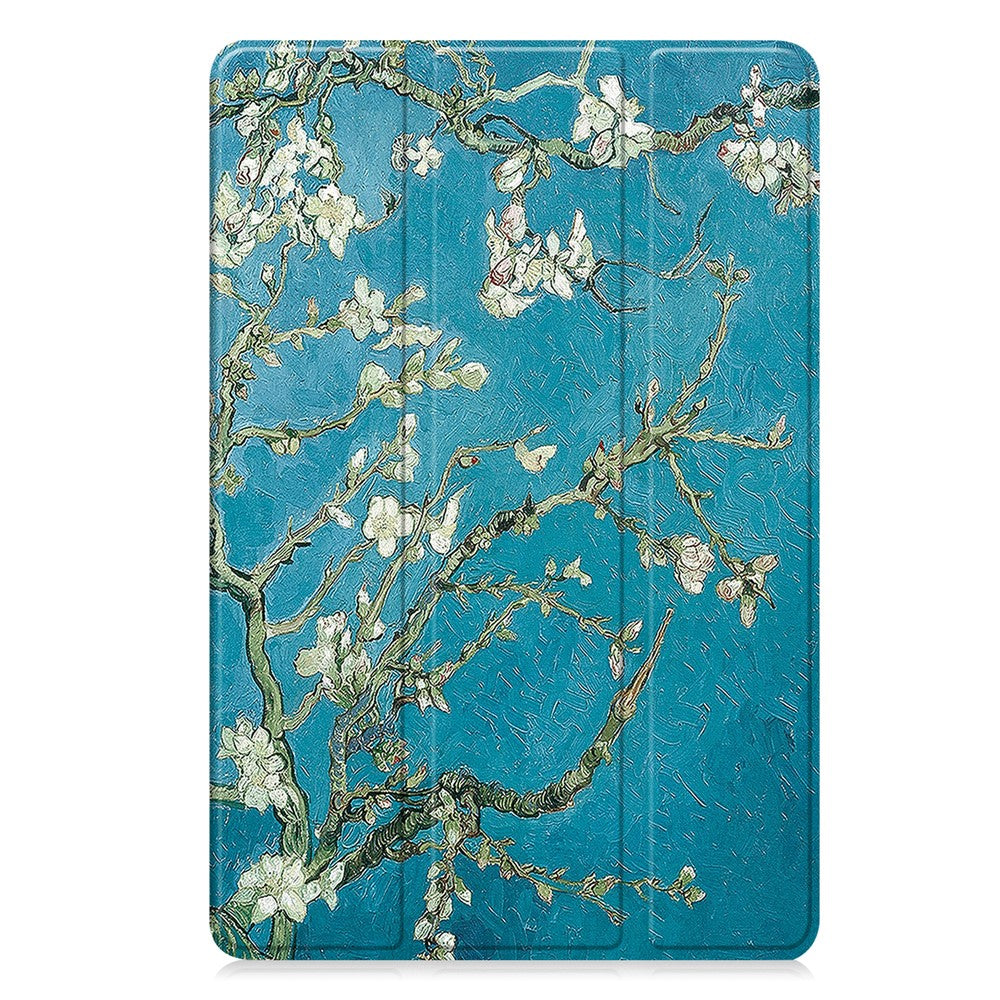 For Lenovo Tab K11 Gen 2 / Idea Tab / Xiaoxin Pad 11 2025 Case Pattern Print Leather Stand Tablet Cover - Apricot