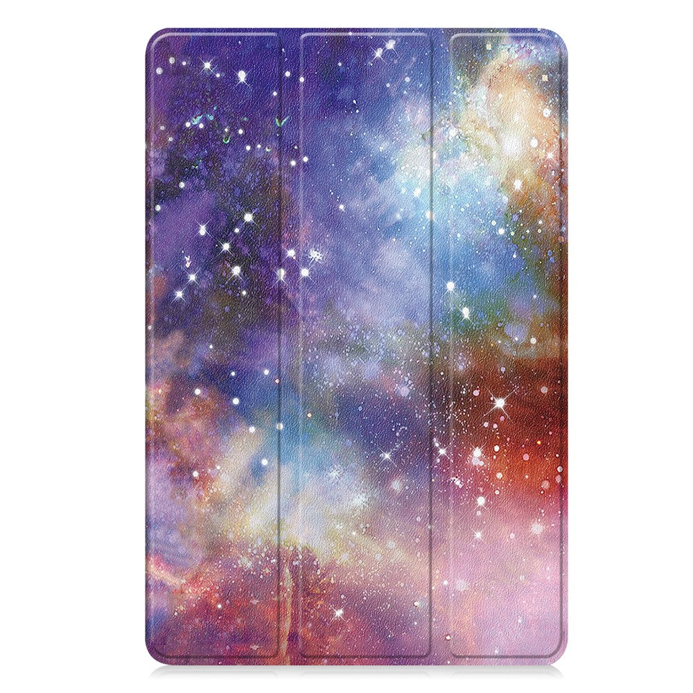 For Lenovo Tab K11 Gen 2 / Idea Tab / Xiaoxin Pad 11 2025 Case Pattern Print Leather Stand Tablet Cover - Galaxy