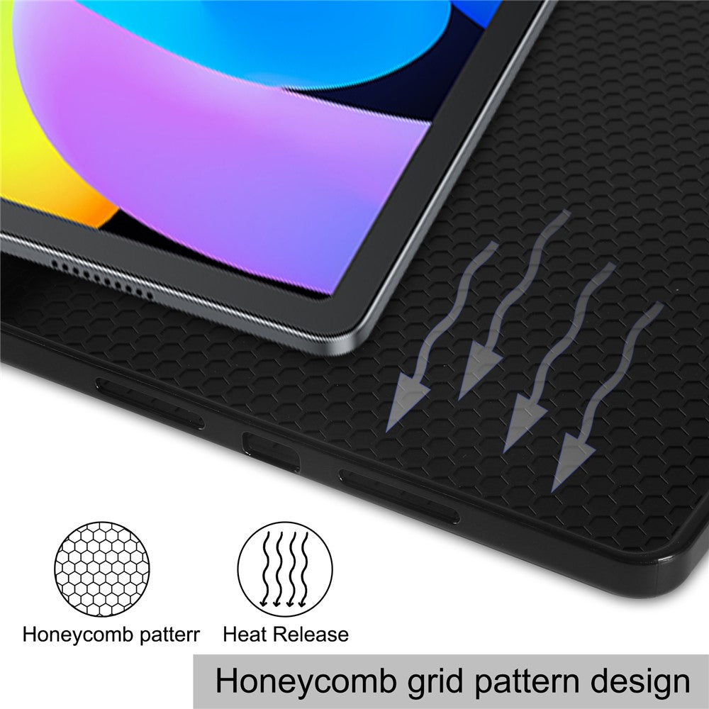 For Lenovo Tab K11 Gen 2 / Idea Tab / Xiaoxin Pad 11 2025 Stand Case Shock-Absorbent Leather Tablet Cover with Pen Slot - Black