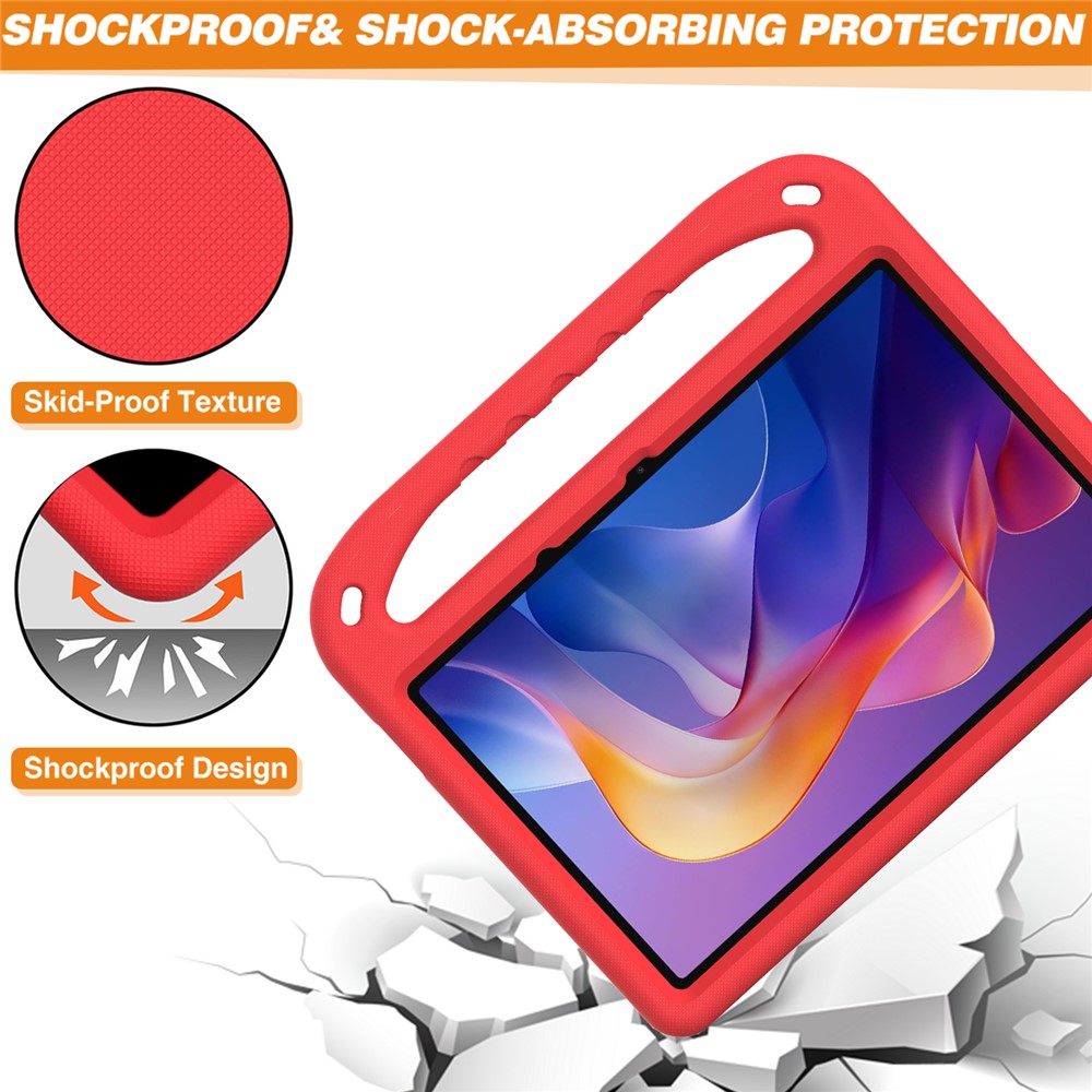 For Xiaomi Redmi Pad 2 Case Hand Grip Kickstand Tablet EVA Cover - Red