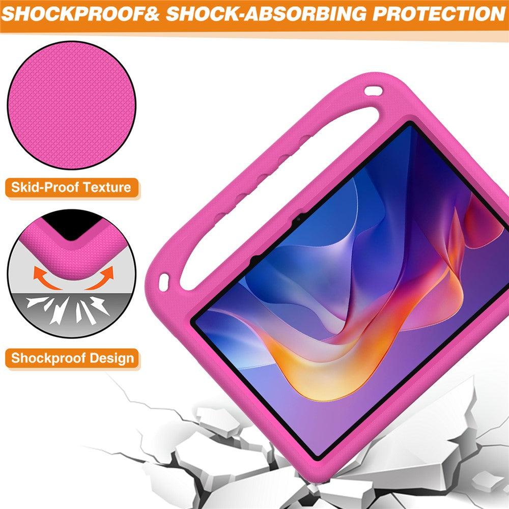 For Xiaomi Redmi Pad 2 Case Hand Grip Kickstand Tablet EVA Cover - Rose