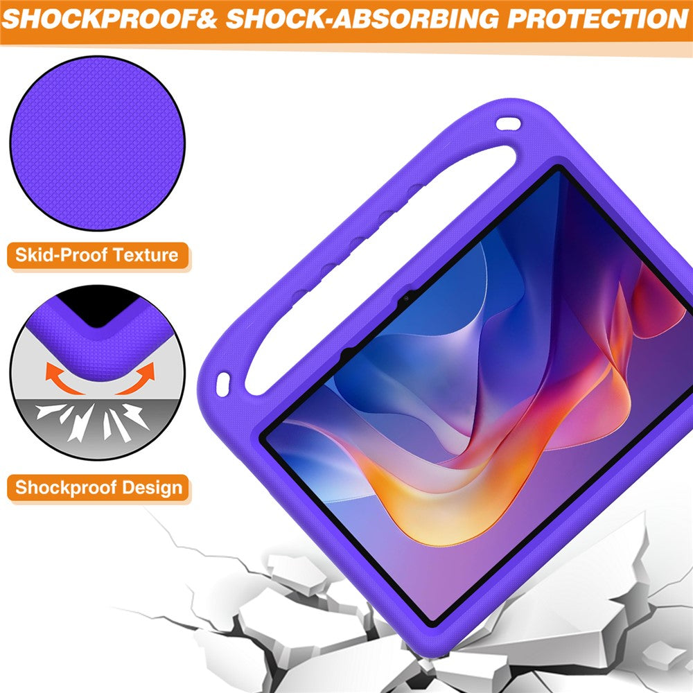 For Xiaomi Redmi Pad 2 Case Hand Grip Kickstand Tablet EVA Cover - Purple