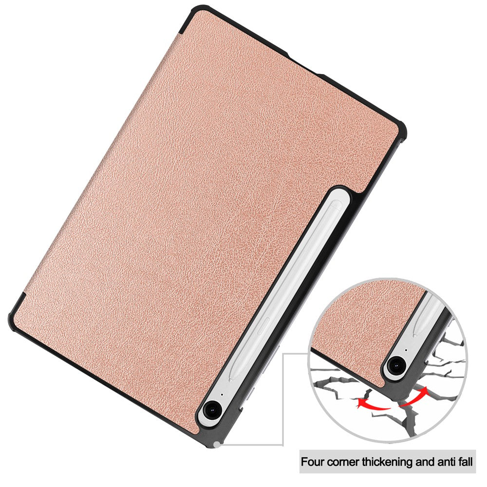 For Samsung Galaxy Tab S10 Lite Case Leather Stand Tablet Cover - Rose Gold