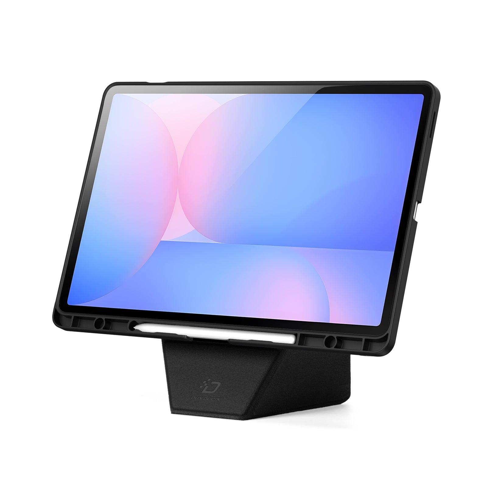 For Samsung Galaxy Tab S10 FE+ Tablet Case Multi-function Folding Stand Leather Cover - Black