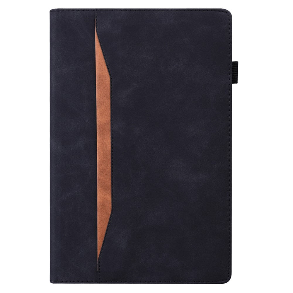 For Samsung Galaxy Tab S11 Ultra Case PU Leather Protective Folio Tablet Cover with Card Holder - Black