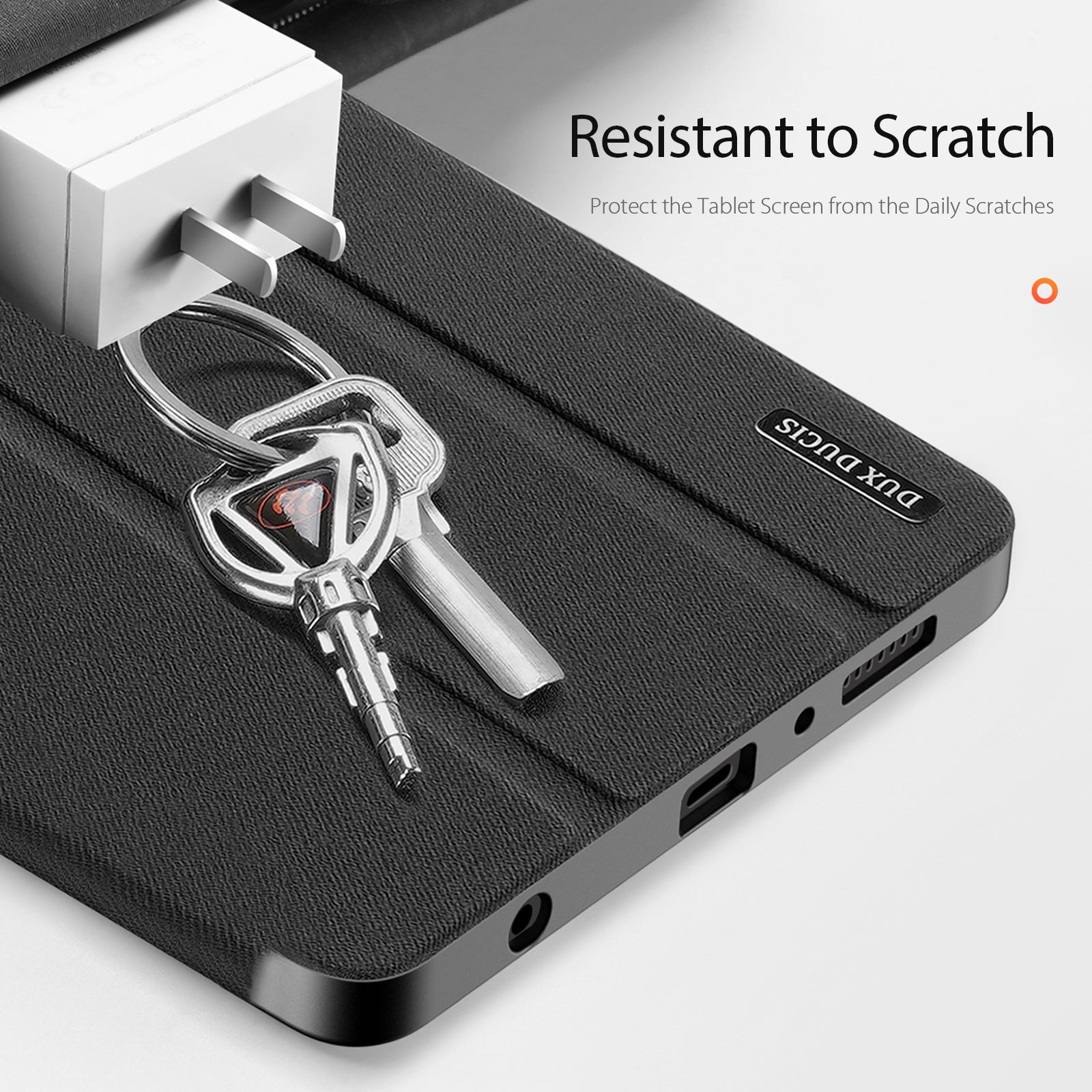 For Samsung Galaxy Tab A9 / Galaxy Tab A11 Case Tri-fold Stand PU Leather Tablet Cover - Black