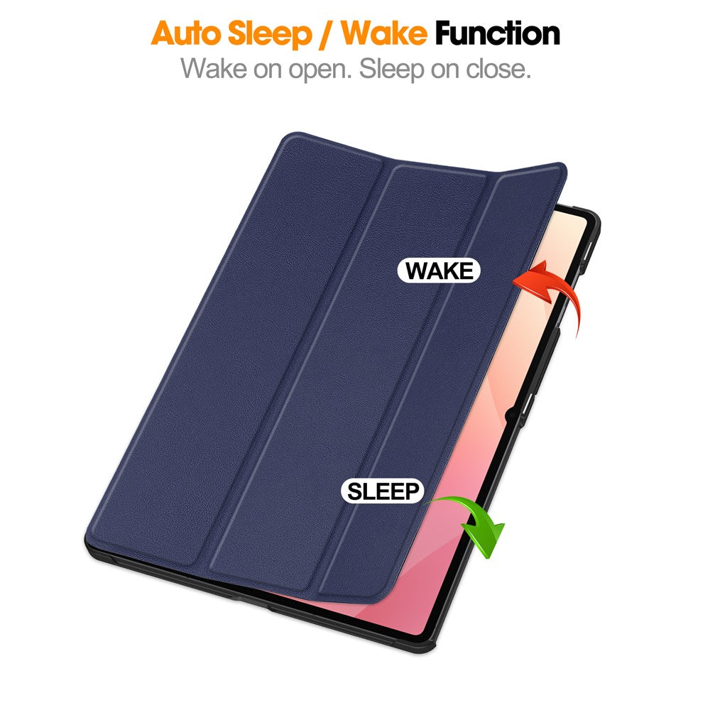 For Samsung Galaxy Tab S11 Ultra Case Leather Stand Tablet Cover - Blue