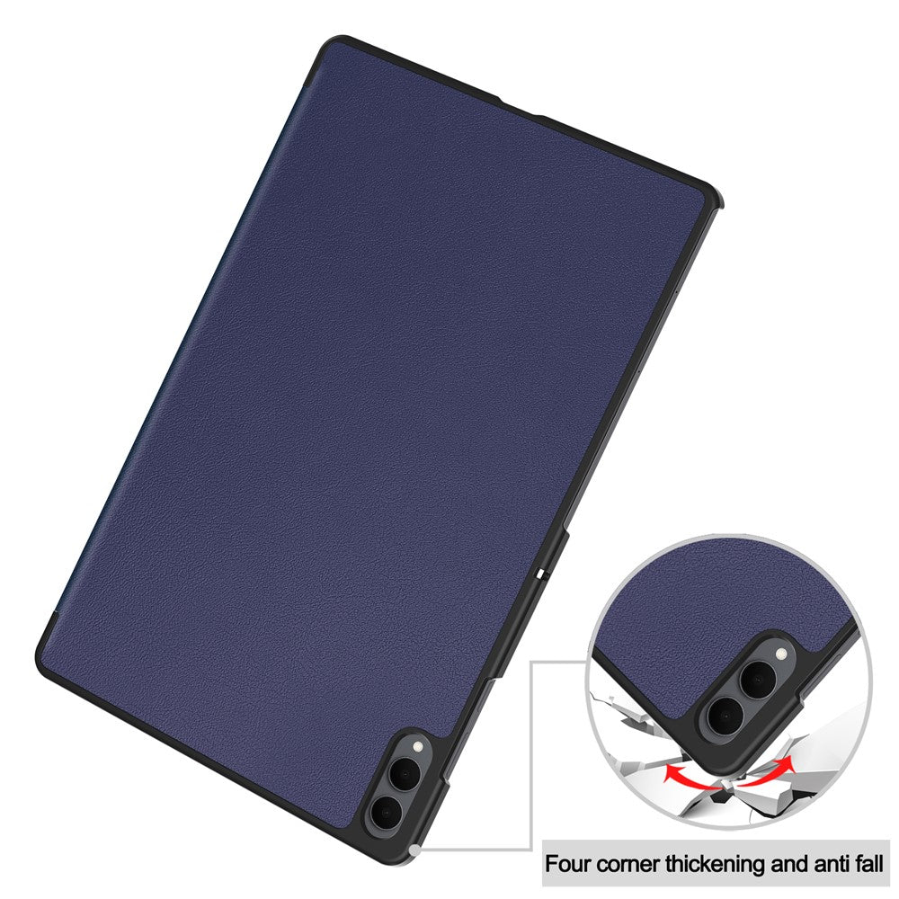 For Samsung Galaxy Tab S11 Ultra Case Leather Stand Tablet Cover - Blue