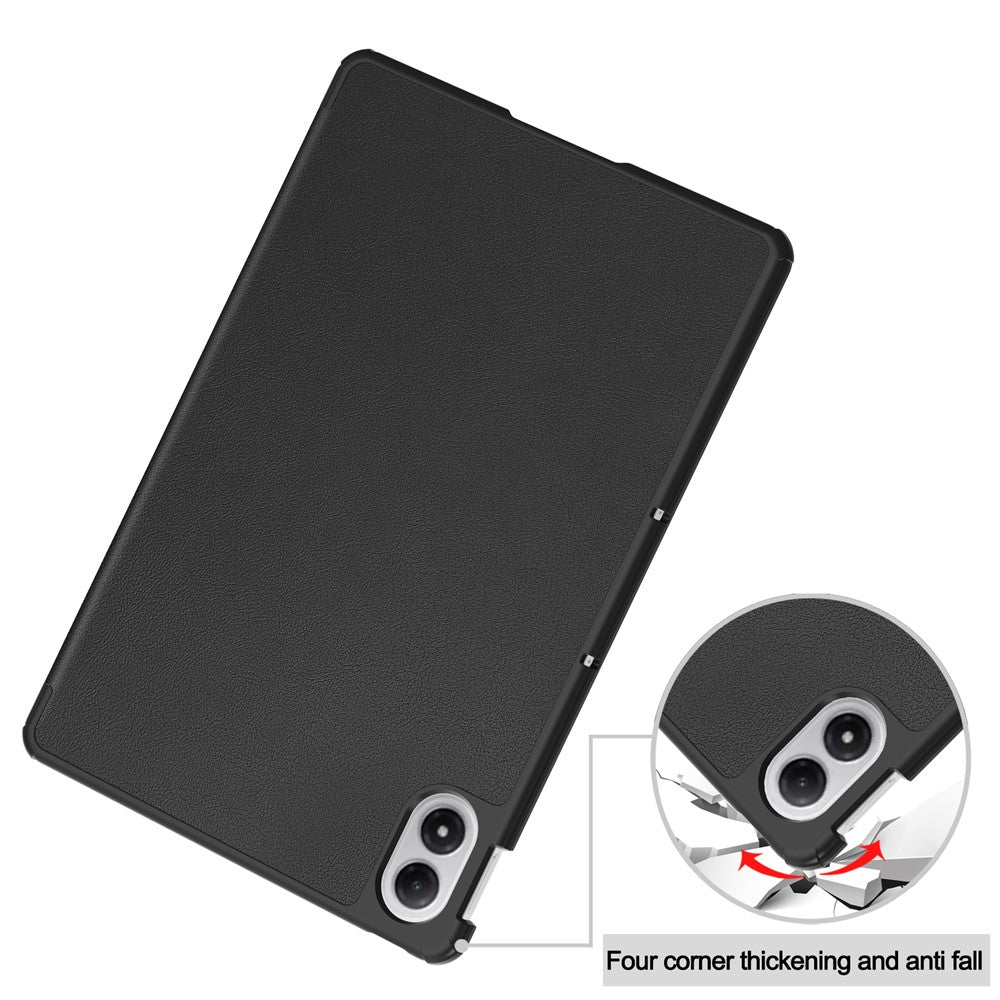For Xiaomi Poco Pad M1 / Redmi Pad 2 Pro Case Leather Stand Tablet Cover - Black