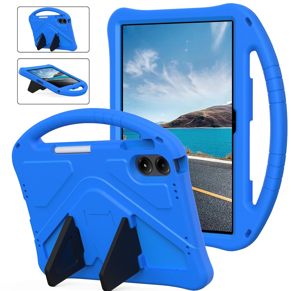 For Xiaomi Redmi Poco Pad M1 / Redmi Pad 2 Pro Case EVA Tablet Cover with Handle Kickstand Children Friendly - Blue