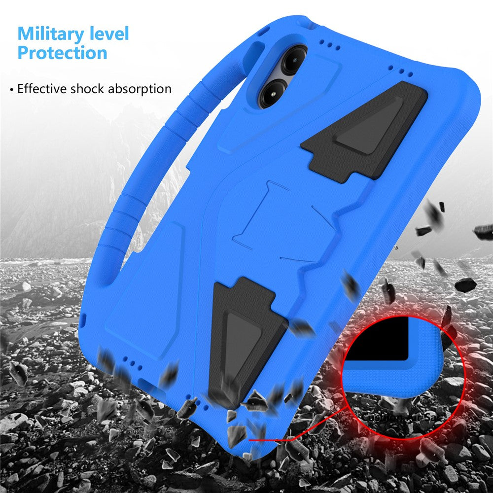 For Xiaomi Redmi Poco Pad M1 / Redmi Pad 2 Pro Case EVA Tablet Cover with Handle Kickstand Children Friendly - Blue