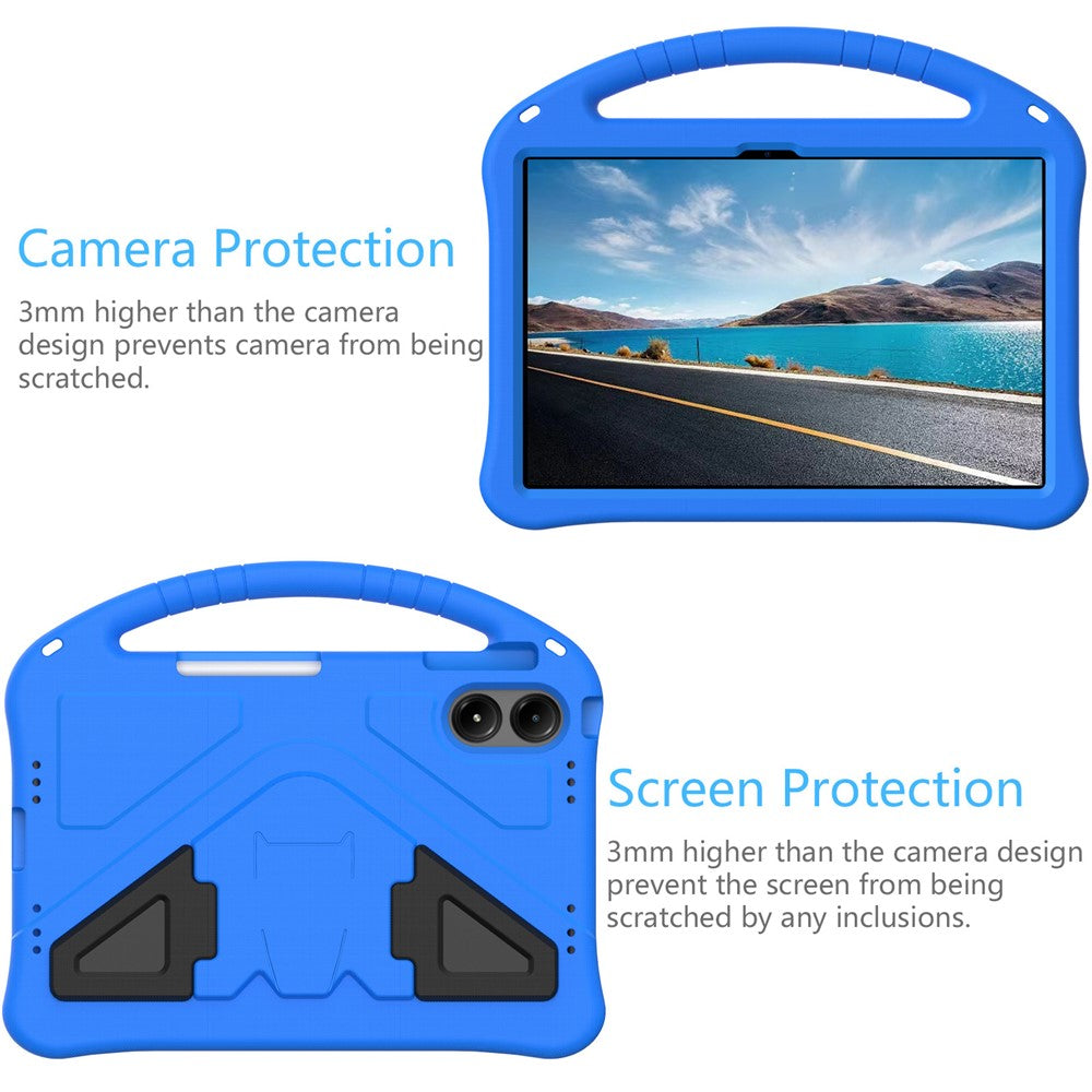 For Xiaomi Redmi Poco Pad M1 / Redmi Pad 2 Pro Case EVA Tablet Cover with Handle Kickstand Children Friendly - Blue
