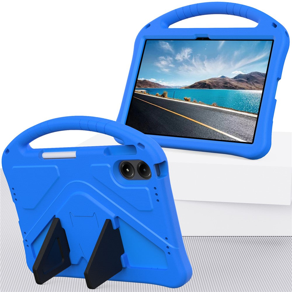For Xiaomi Redmi Poco Pad M1 / Redmi Pad 2 Pro Case EVA Tablet Cover with Handle Kickstand Children Friendly - Blue