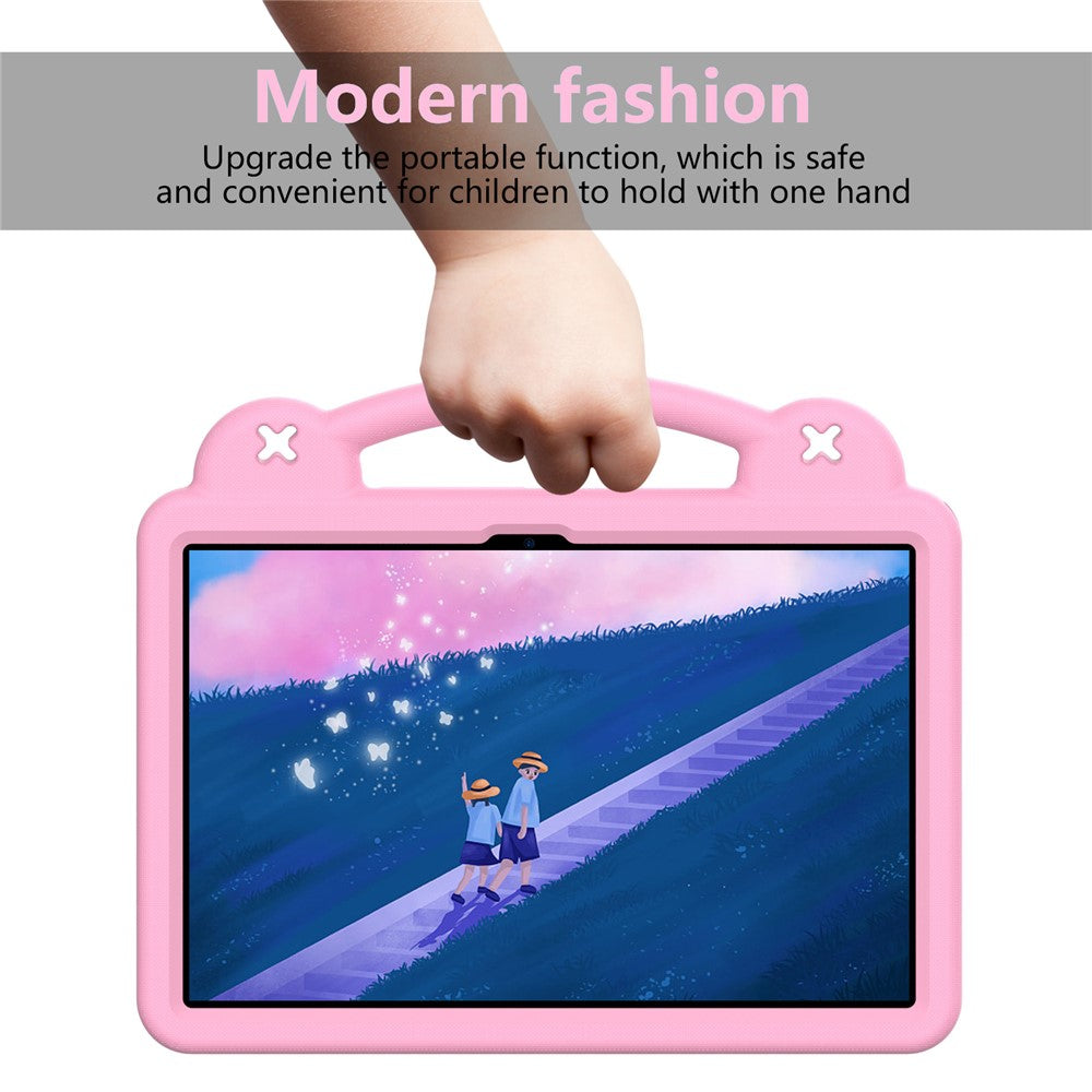 For Xiaomi Redmi Poco Pad M1 / Redmi Pad 2 Pro Case Kids Cartoon Patterns Hand Grip Kickstand Tablet EVA Cover - Pink