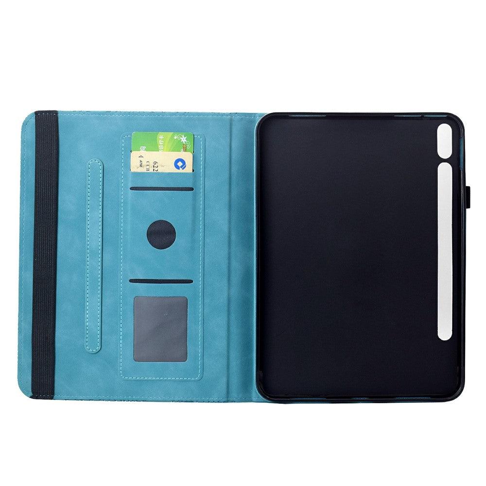 Leather Case for Samsung Galaxy Tab S10 FE / S9 FE / S9 Card Slots Rotary Stand Mandala Flower Tablet Cover - Baby Blue
