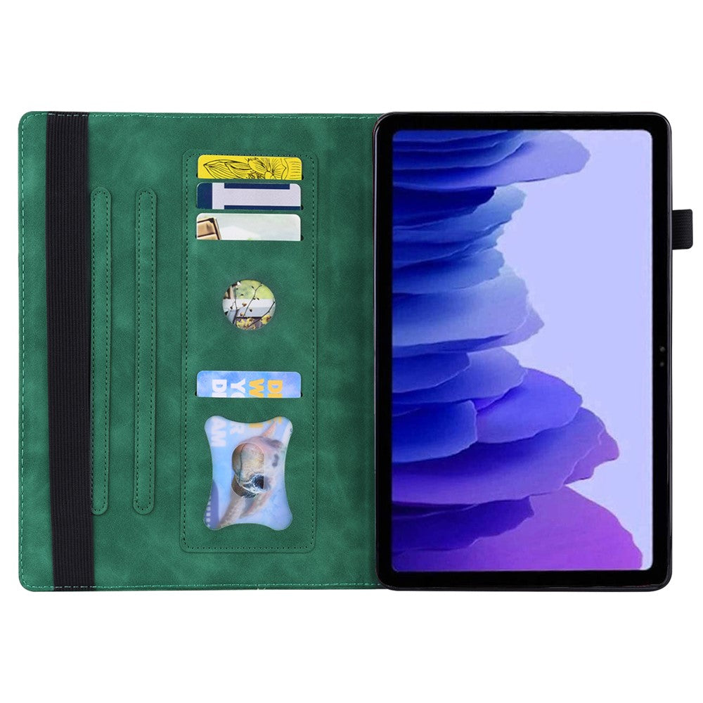 Tablet Case For Samsung Galaxy Tab S10 Lite / Tab S10 FE / Tab S9 FE PU Leather Protective Folio Cover with Card Holder - Green