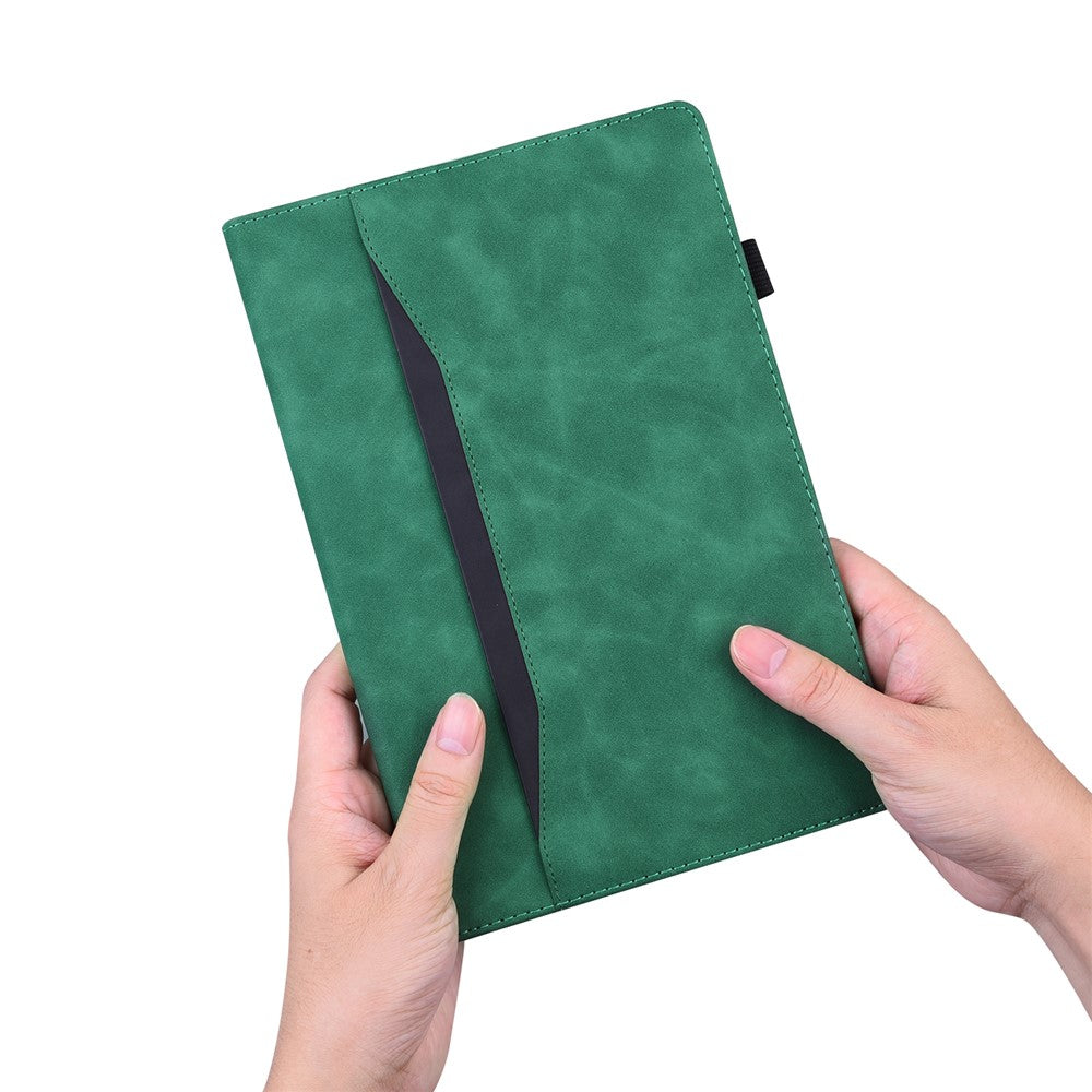 Tablet Case For Samsung Galaxy Tab S10 Lite / Tab S10 FE / Tab S9 FE PU Leather Protective Folio Cover with Card Holder - Green