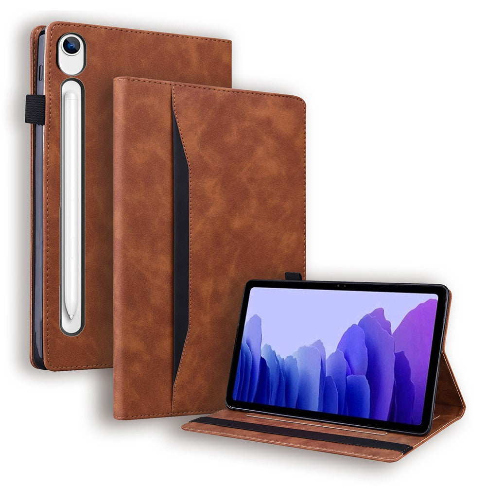 Tablet Case For Samsung Galaxy Tab S10 Lite / Tab S10 FE / Tab S9 FE PU Leather Protective Folio Cover with Card Holder - Brown