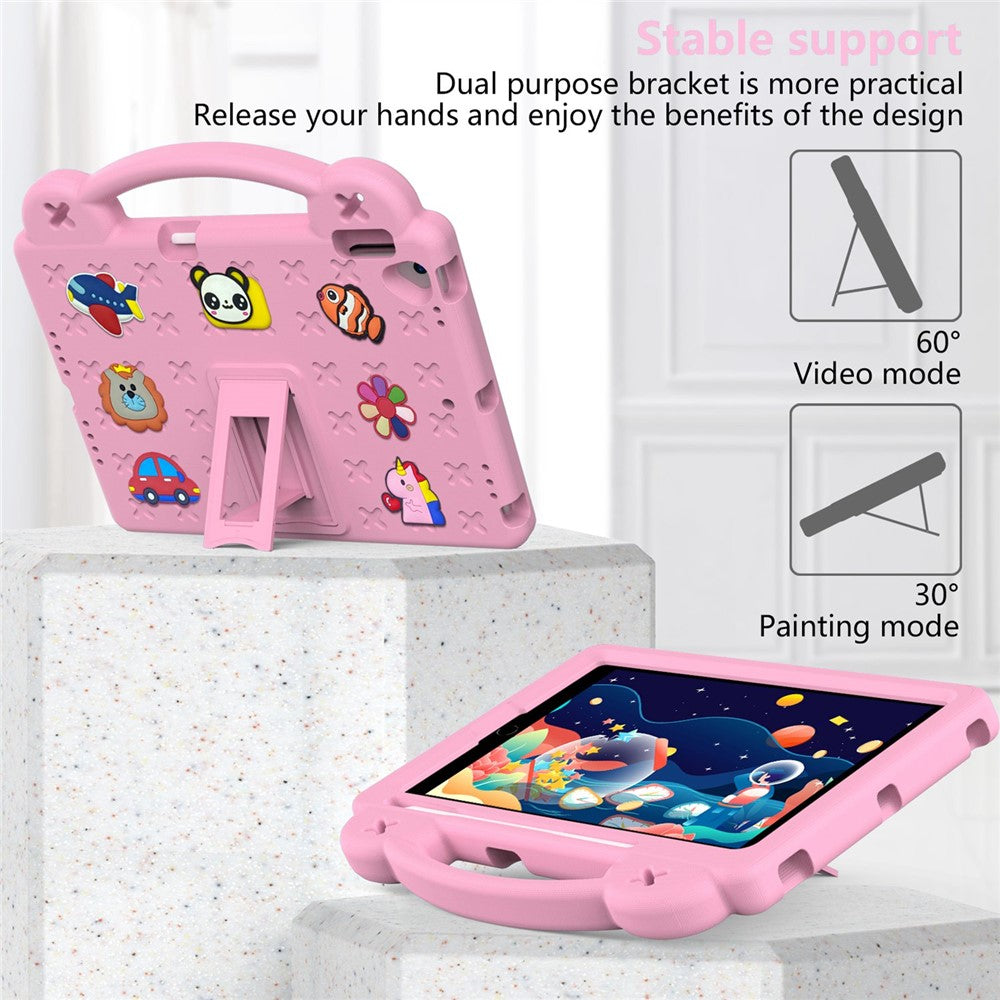 For iPad 10.2 (2021) / (2019) / (2020) Tablet Cover Protective surface Case with Kickstand - Pink