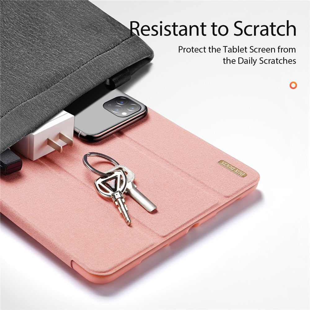 for iPad (2025) / 10.9 (2022) Case Wake/sleep Tri-Fold Stand Leather Cover - Pink