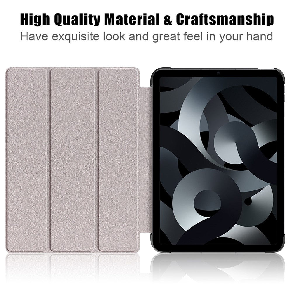 For iPad (2025)/10.9 (2022) PU Leather Tablet Case Trifold Stand Full Protection Tablet Cover - Grey