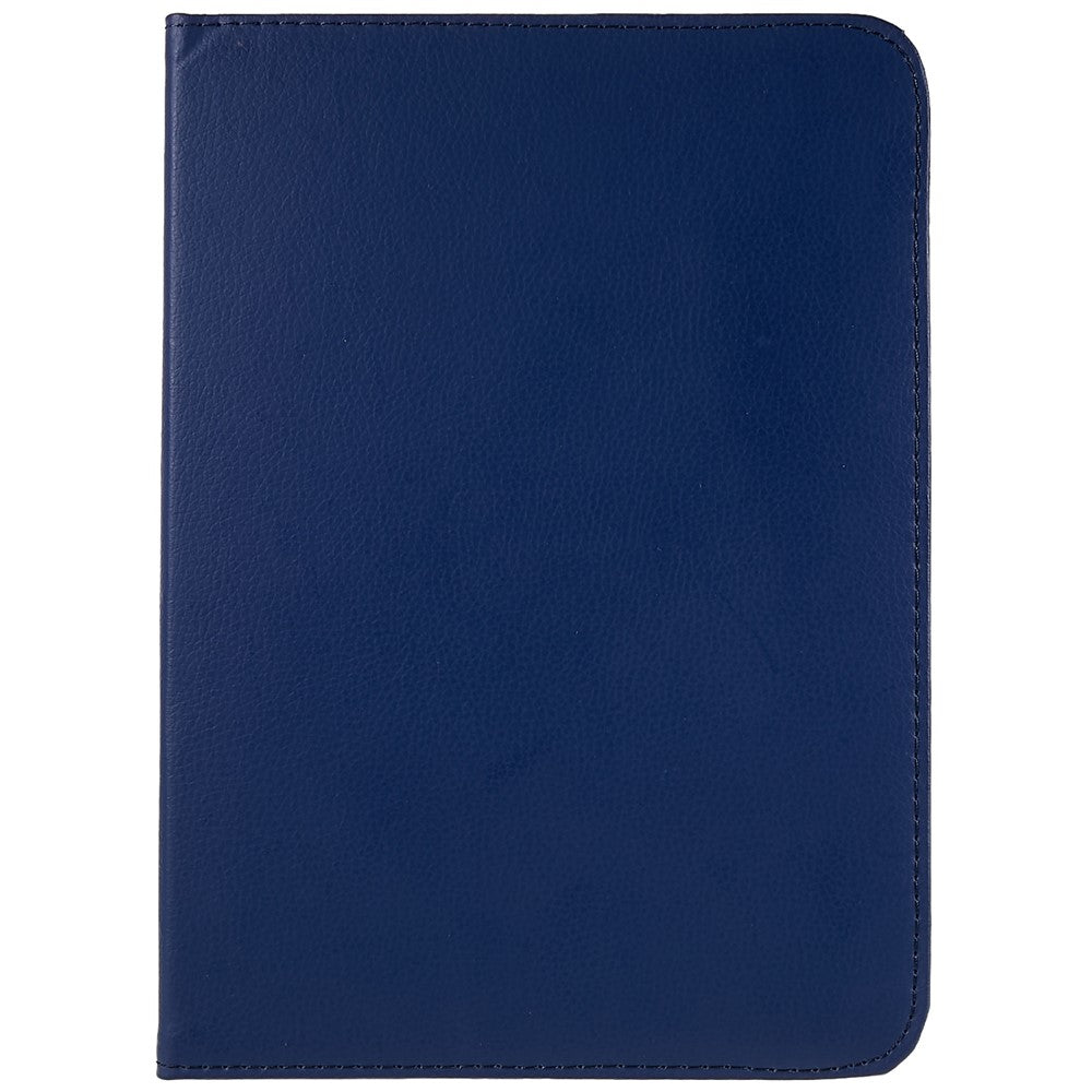 For iPad (2025) / 10.9 (2022) Protective Case Rotary Stand PU Leather Tablet Cover with Elastic Band - Dark Blue