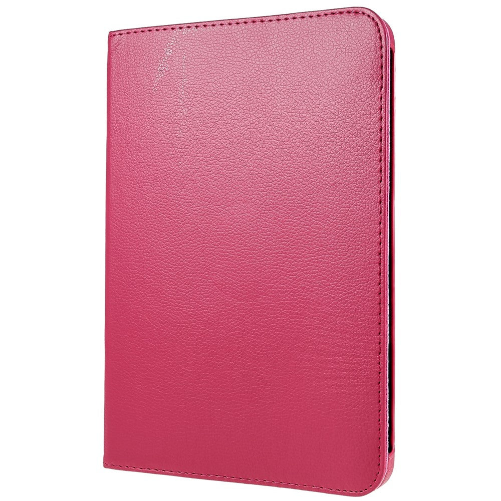 For iPad (2025) / 10.9 (2022) Protective Case Rotary Stand PU Leather Tablet Cover with Elastic Band - Rose