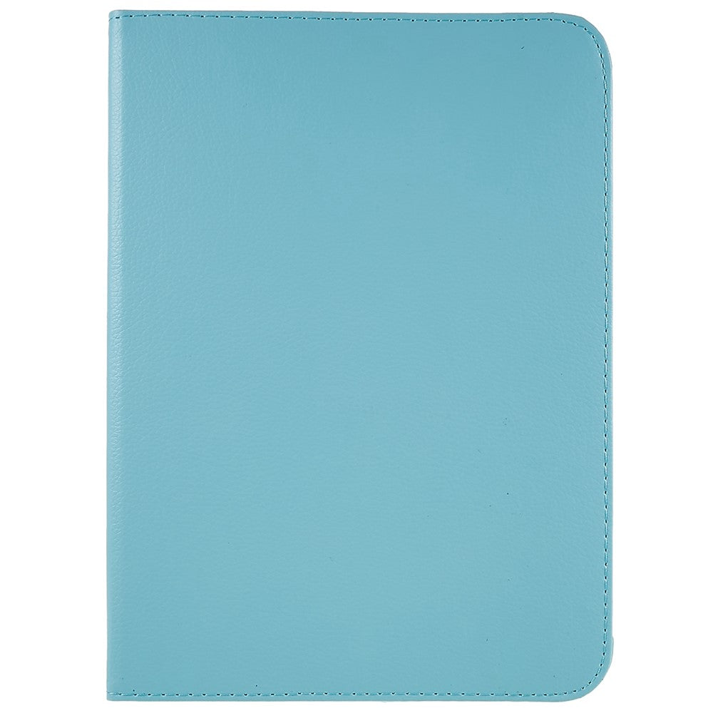 For iPad (2025) / 10.9 (2022) Protective Case Rotary Stand PU Leather Tablet Cover with Elastic Band - Baby Blue