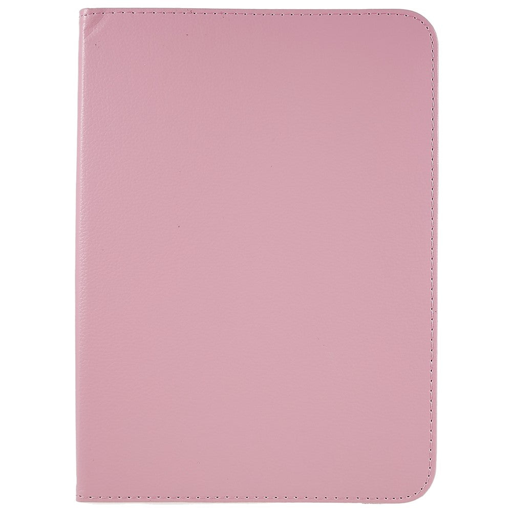 For iPad (2025) / 10.9 (2022) Protective Case Rotary Stand PU Leather Tablet Cover with Elastic Band - Pink