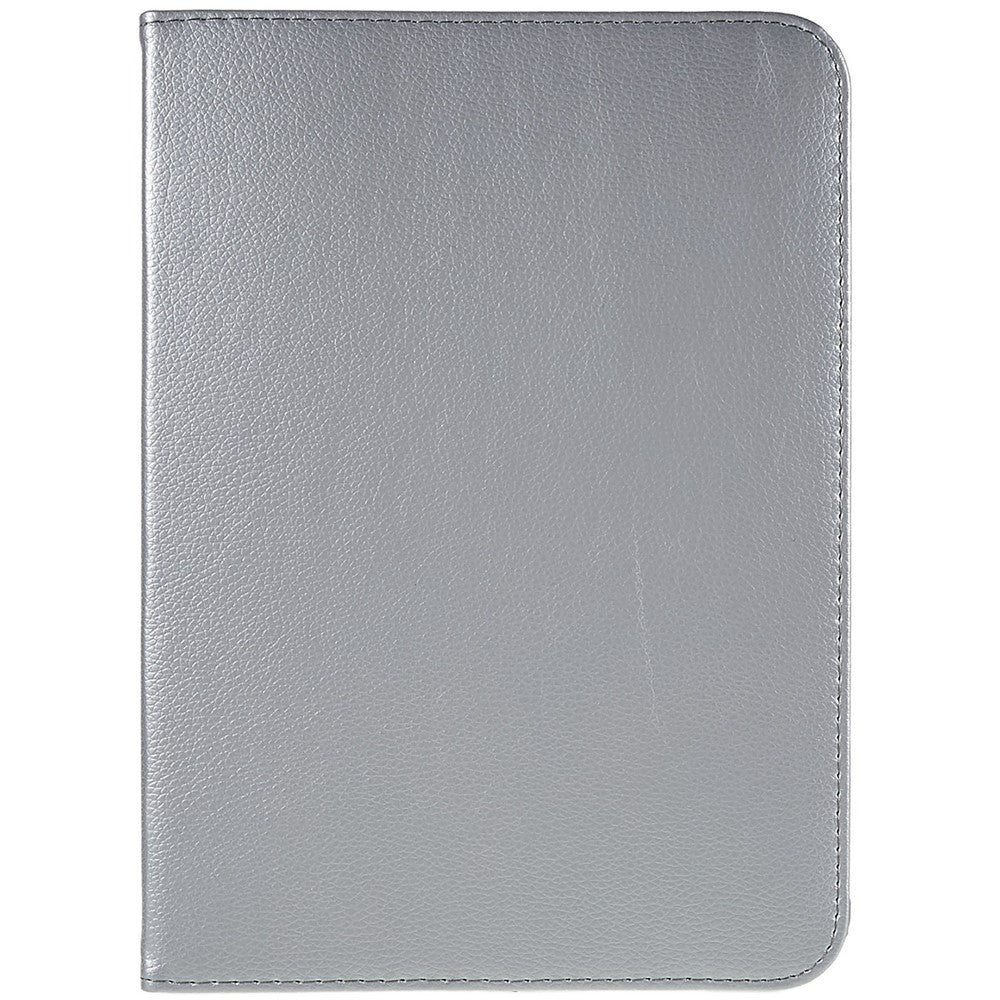 For iPad (2025) / 10.9 (2022) Protective Case Rotary Stand PU Leather Tablet Cover with Elastic Band - Silver