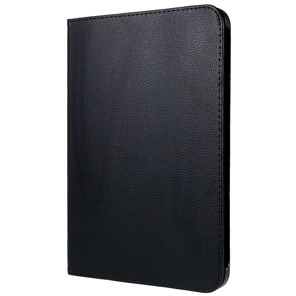 For iPad (2025) / 10.9 (2022) Protective Case Rotary Stand PU Leather Tablet Cover with Elastic Band - Black