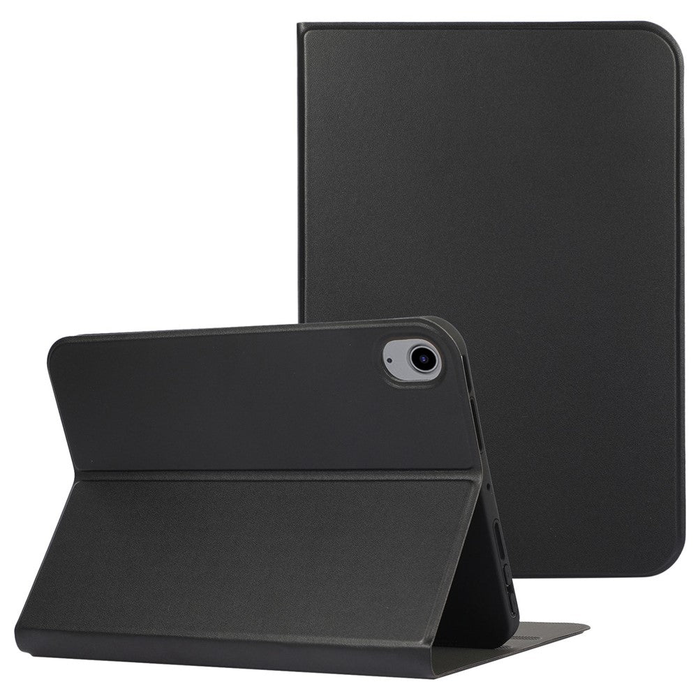 For iPad (2025)/10.9 (2022) Case PU Leather Adjustable Stand Tablet Protective Cover - Black