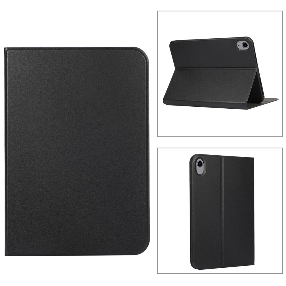 For iPad (2025)/10.9 (2022) Case PU Leather Adjustable Stand Tablet Protective Cover - Black